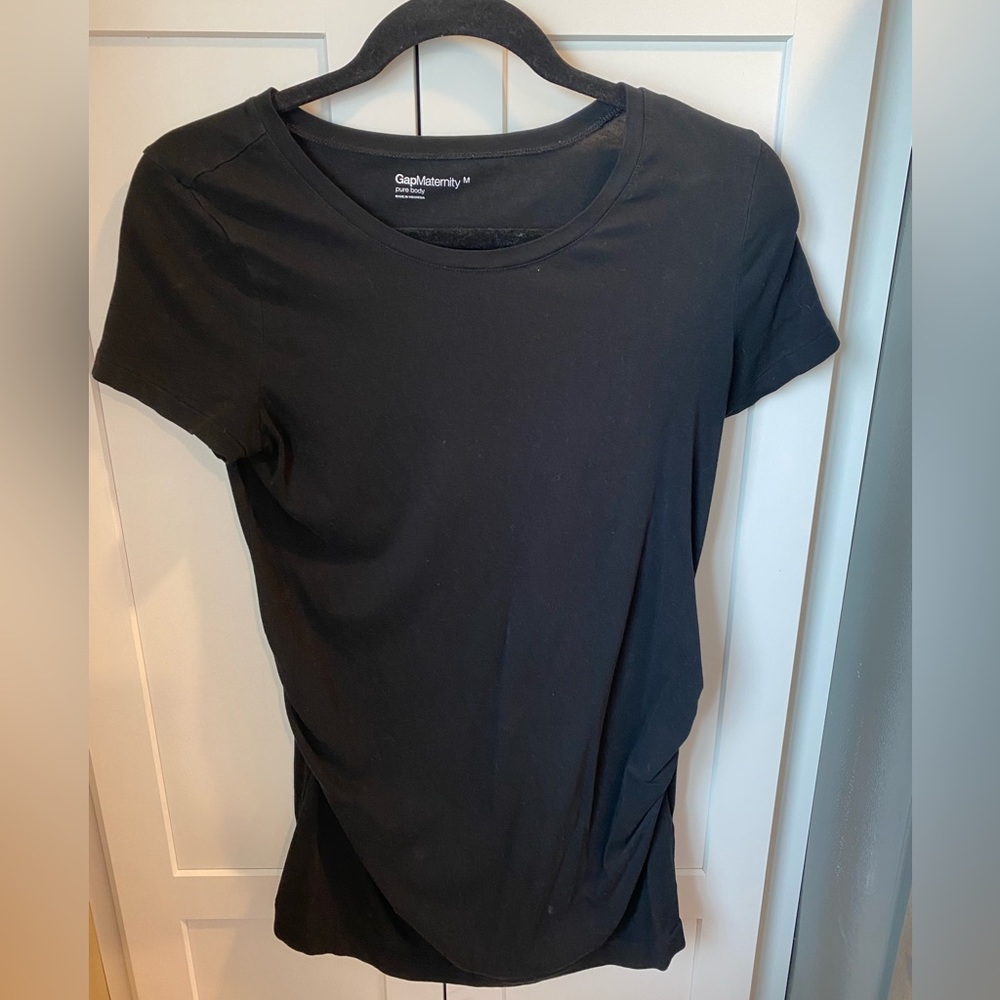 Black maternity tee